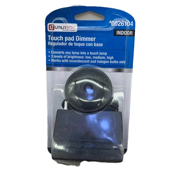 Utilitech Touch Pad Dimmer Switch For Lamps, Black, Indoor, #0026104. {108}. - Picture 1 of 8
